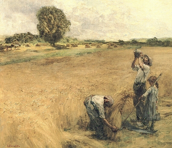 Bebiendo Harvester Has Gourde Lhermitte — Leon Augustin Lhermitte