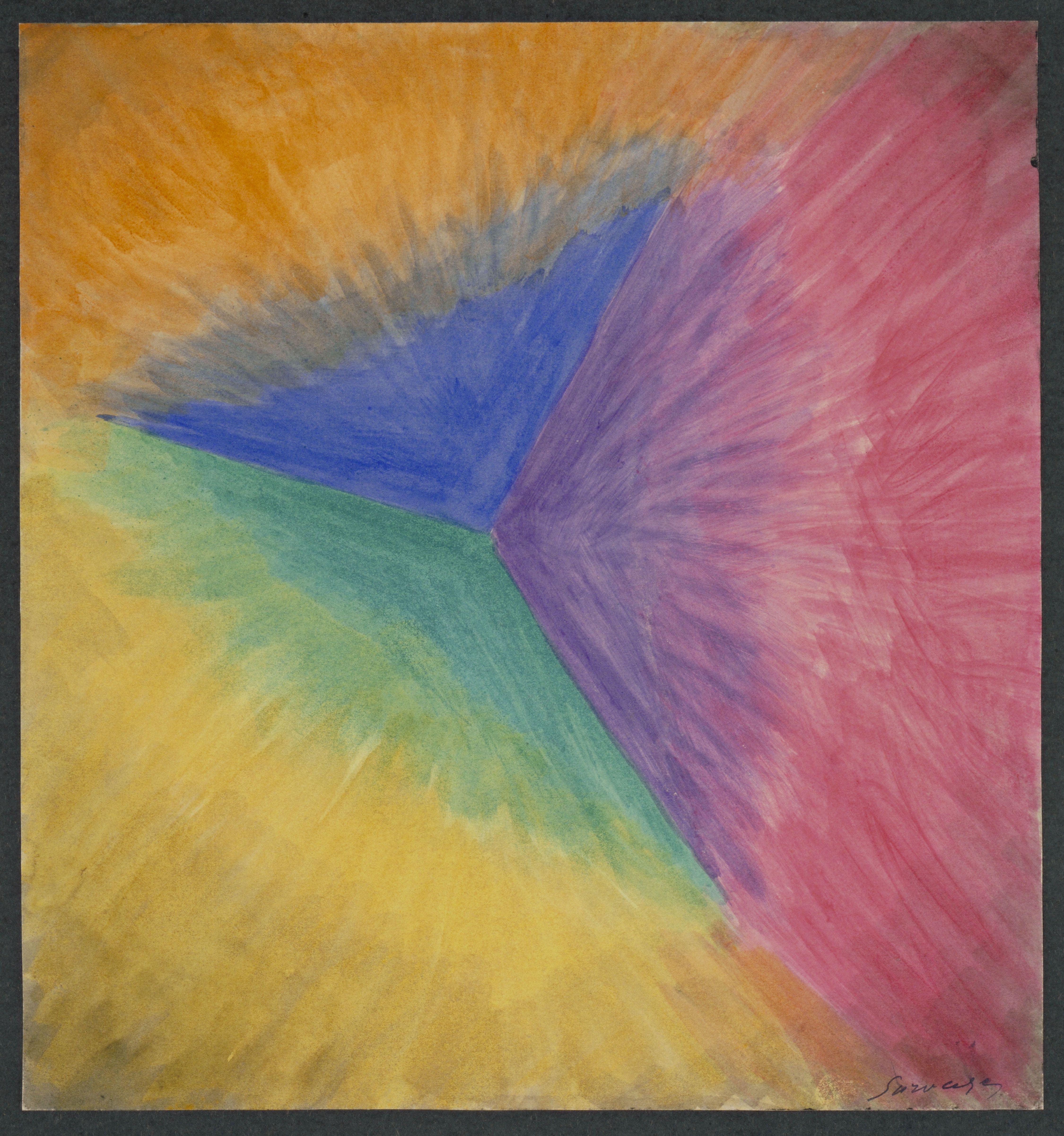 Colored Rhythm Estudio Para Film 13 Survage — Leopold Survage