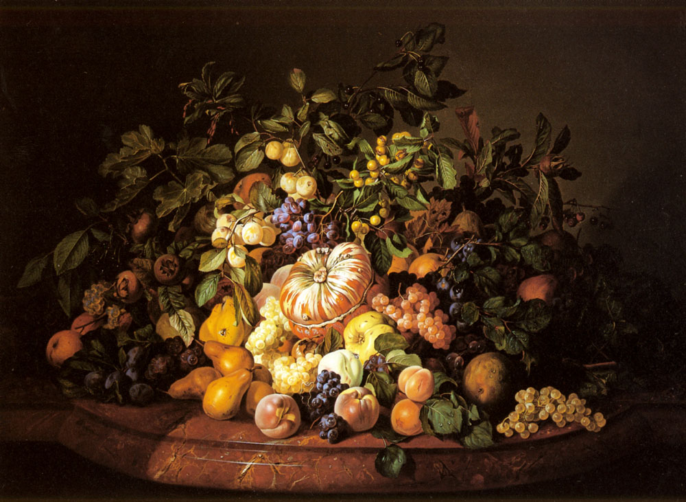 Bodegon De Fruta Sobre Marmol Ledge Zinnogger — Leopold Zinnogger