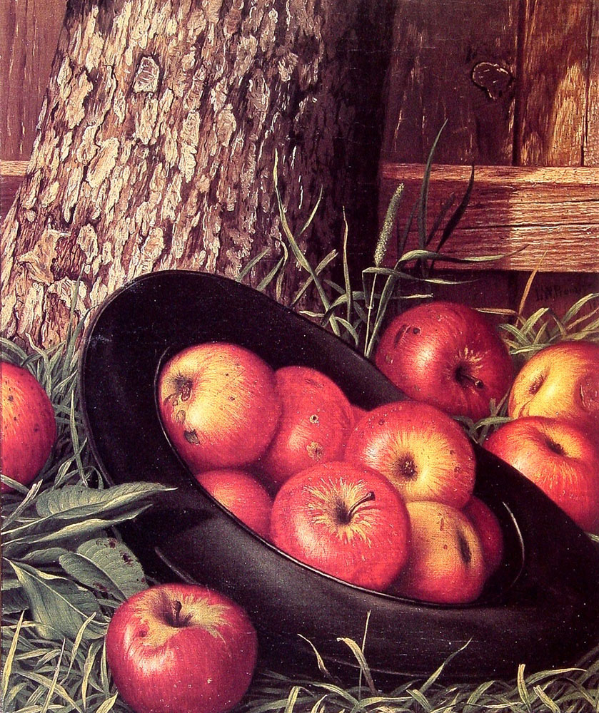Bodegon De Manzanas En Sombrero Prentice — Levi Wells Prentice