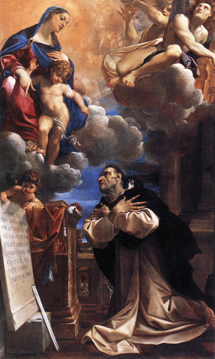 Virgen Apareciendo Hacia San Hyacinth Carracci — Lodovico Carracci