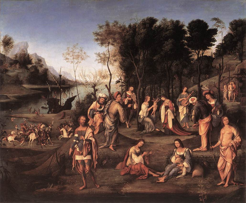 Court De Isabella Deste Costa — Lorenzo Costa