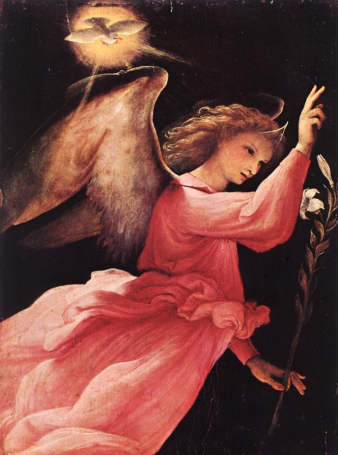 Angel Annunciating Lotto — Lorenzo Lotto