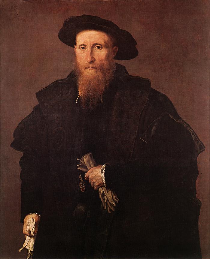 Caballero Con Guantes Lotto — Lorenzo Lotto