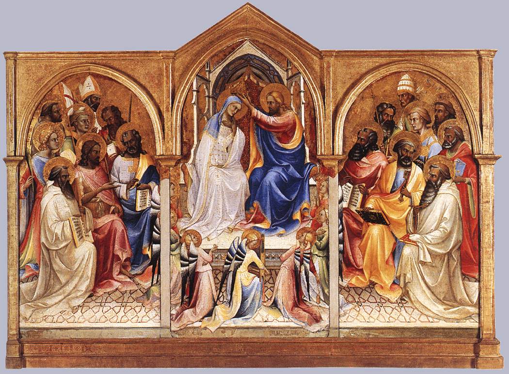 Coronacion De Virgen Y Adoring Saints Monaco — Lorenzo Monaco