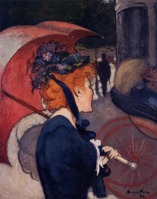 Mujer Con Umbrella Anquetin — Louis Anquetin