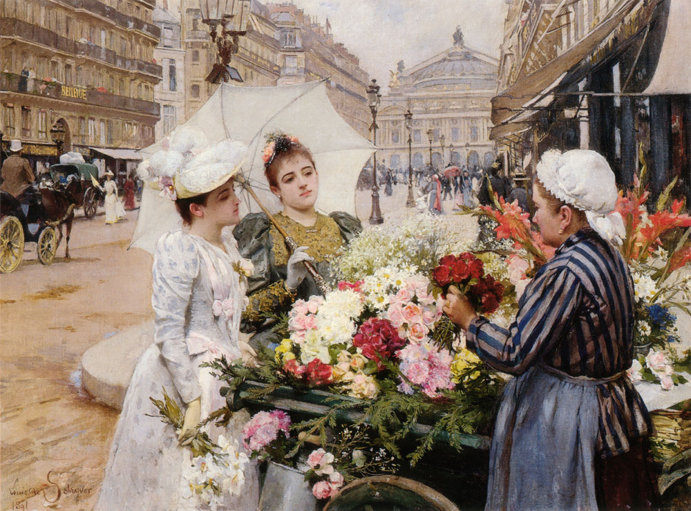 Flor Seller Avenue De Lopera Paris Schryver — Louis De Schryver