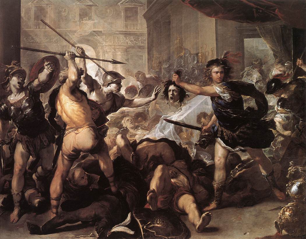 Perseus Peleando Phineus Y His Companions Giordano — Luca Giordano