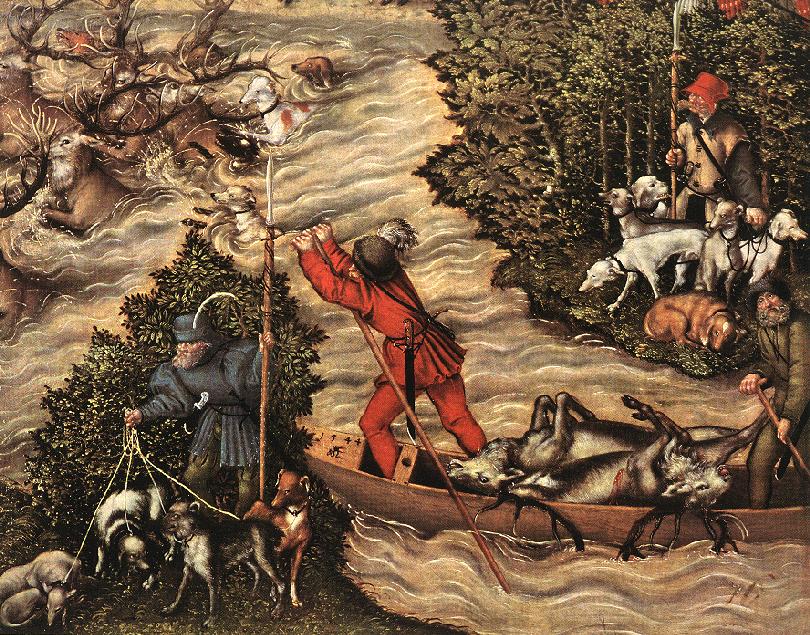 Staghunt De Principe Johann Friedrich Detalle Cranach — Lucas Il Giovane Cranach