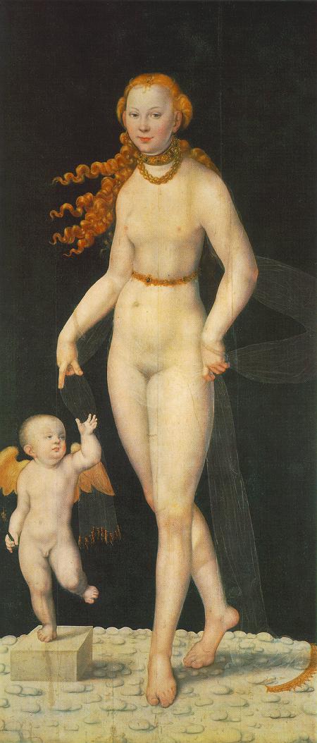 Venus y Cupido robando la miel, Lucas Cranach el Viejo