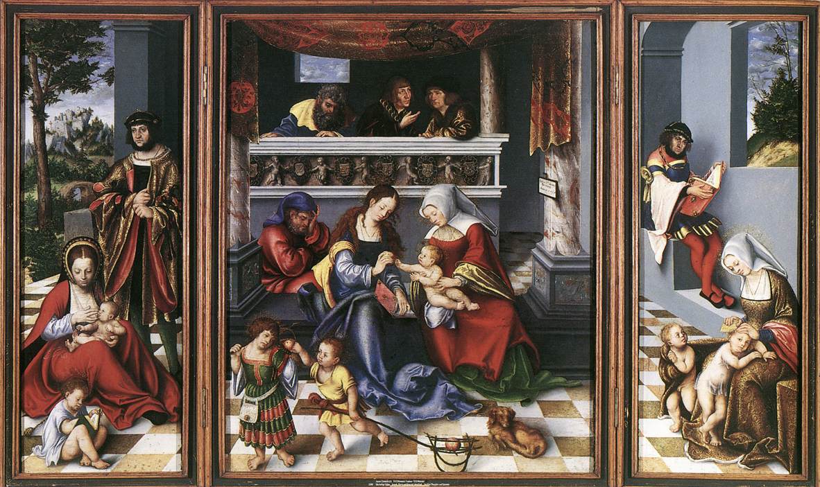 Altarpiece De Sagrado Family Cranach — Lucas Il Vecchio Cranach