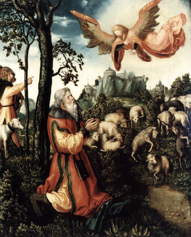 Anunciacion Hacia Joachim Cranach — Lucas Il Vecchio Cranach