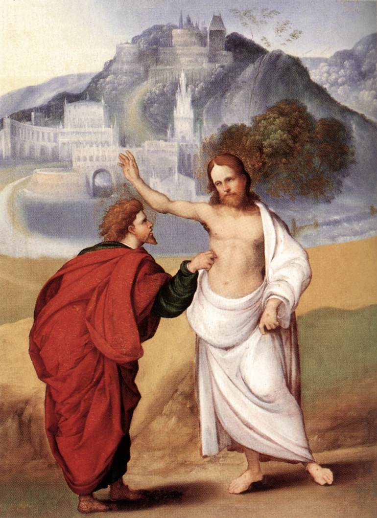 Incredulity De San Thomas Mazzolino — Ludovico Mazzolino