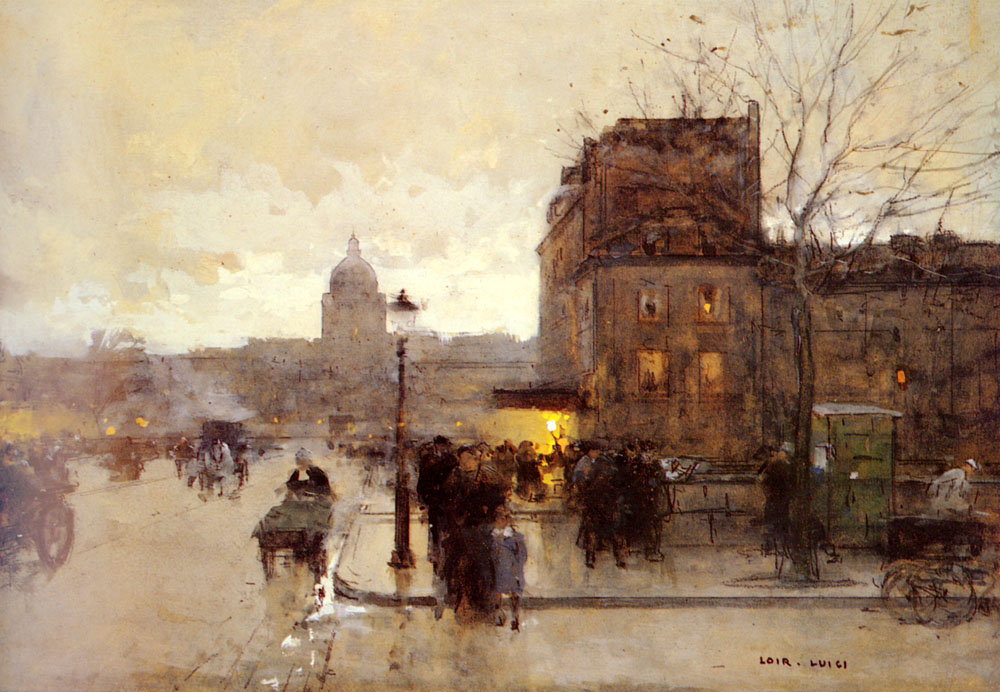 Boulevard Henri Iv Crepuscule Loir — Luigi Loir