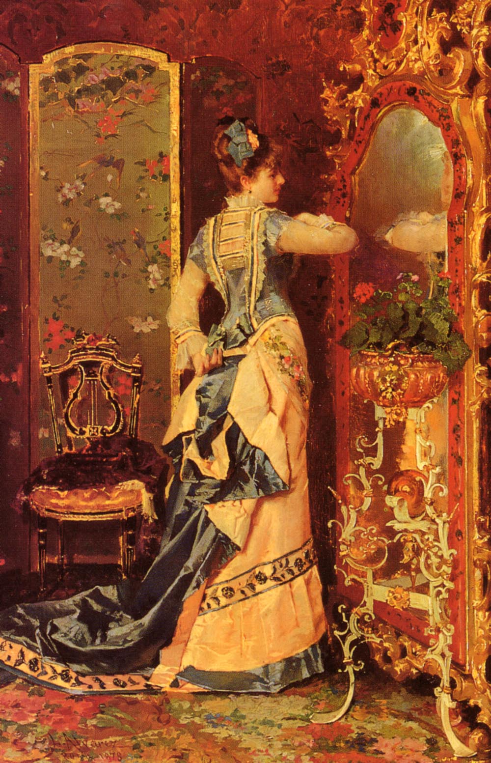 Mujer Antes De Espejo Catala — Luis Alvarez Catala