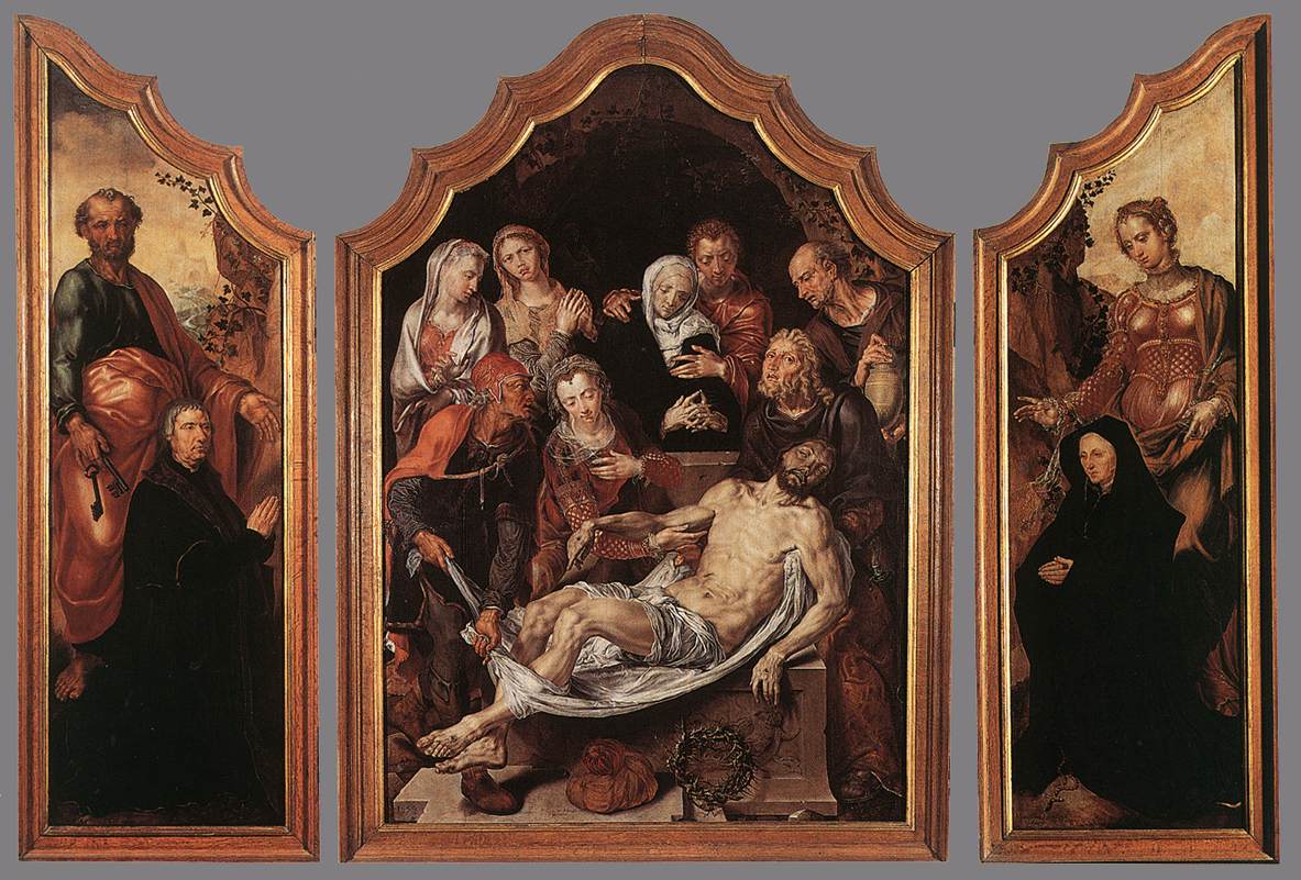 Triptych De Entierro Heemskerck — Maerten Van Heemskerck