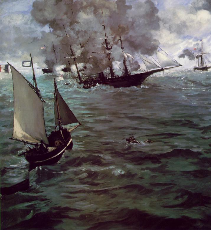 Batalla De Kearsarge Y Alabama Manet — Manet