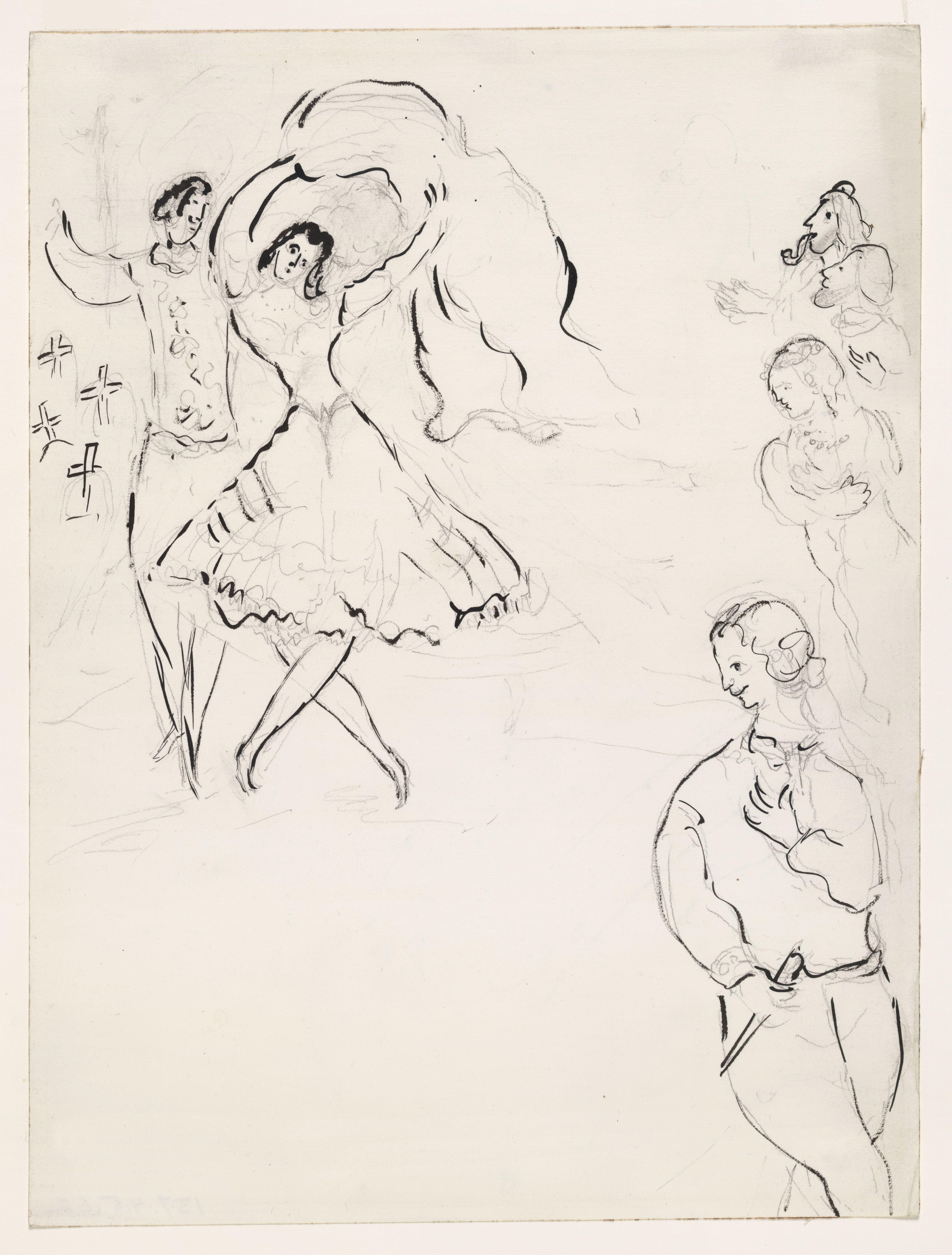 Boceto Para Choreographer 2 Chagall — Marc Chagall — Expresionismo