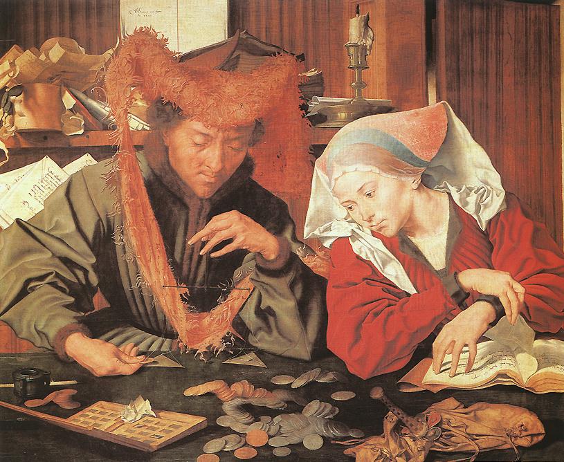 Money Changer Y His Wife Reymerswaele — Marinus Van Reymerswaele