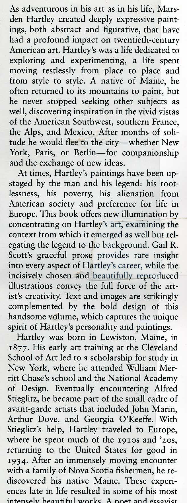 Art 140 Hartley — Marsden Hartley