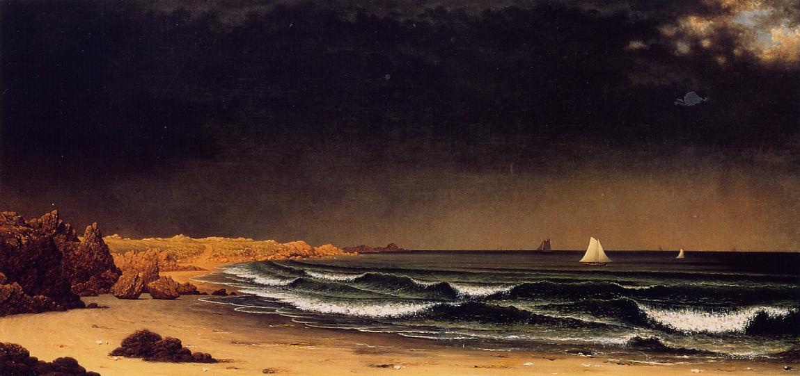 Aproximandose Tormenta Playa Cerca De Newport Heade — Martin Johnson Heade