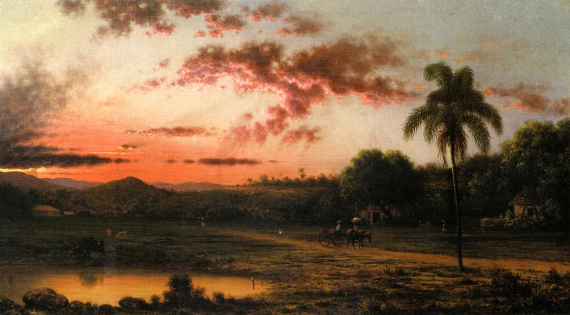 Atardecer Escena En Brazil Heade — Martin Johnson Heade