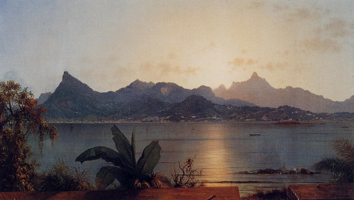 Atardecer Puerto En Rio Heade — Martin Johnson Heade