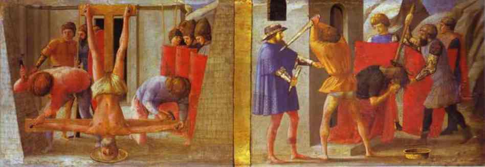 Cricifixion De San Peter Beheading De San John Baptist Masaccio — Masaccio