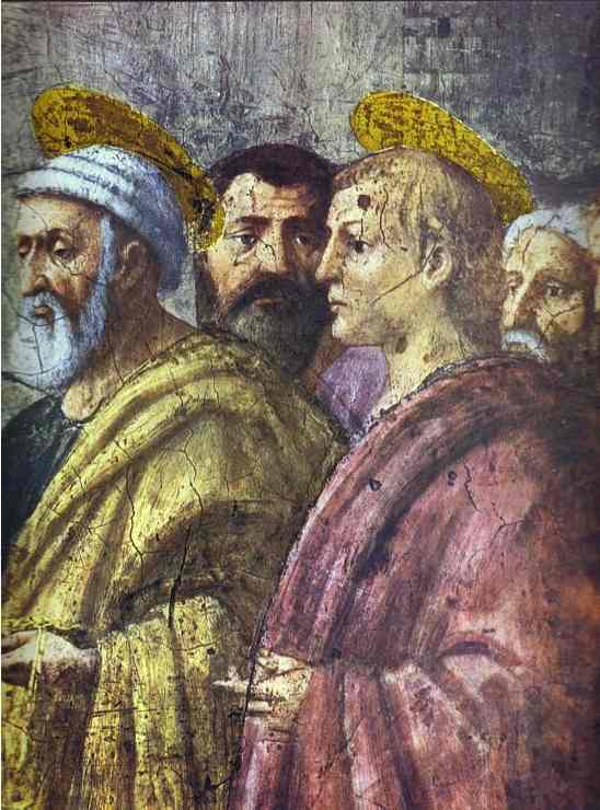 Distribution De Goods De Community Y Muerte De Ananias Detalle Masaccio — Masaccio