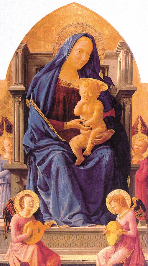 Madonna Con Nino Y Angeles Masaccio — Masaccio