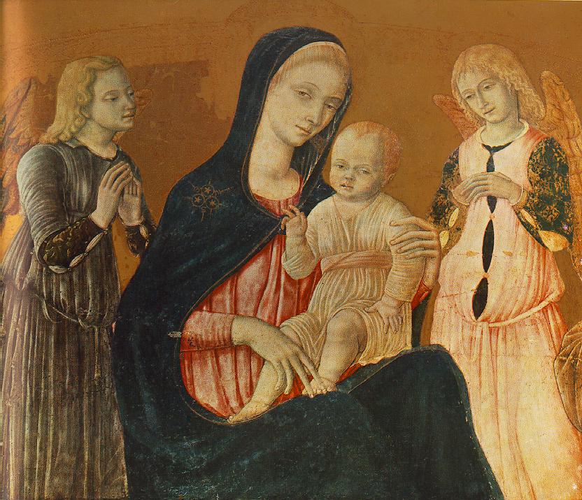 Madonna Con Nino Y Two Angeles Giovanni — Matteo Di Giovanni