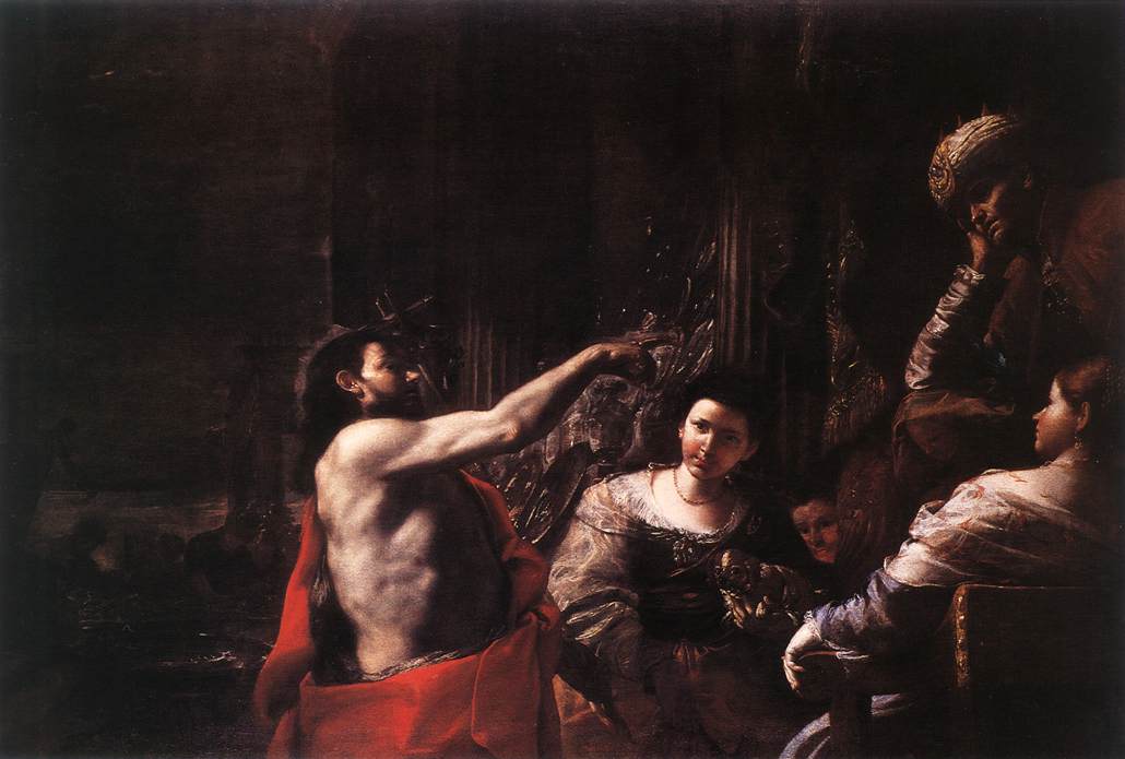 San John Baptist Antes De Herod Preti — Mattia Preti