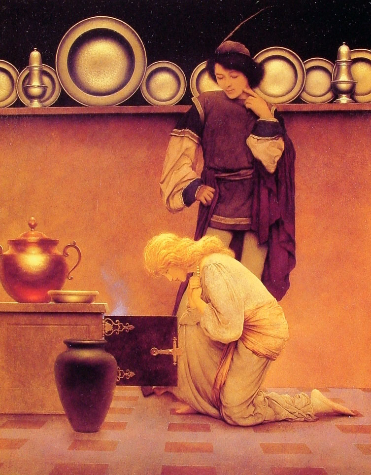 Dama Violetta Y Knave Parrish — Maxfield Parrish