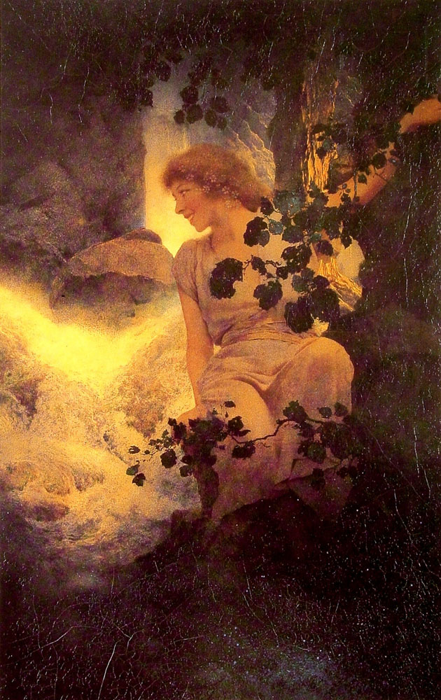Deep Bosque Moonlight Parrish — Maxfield Parrish