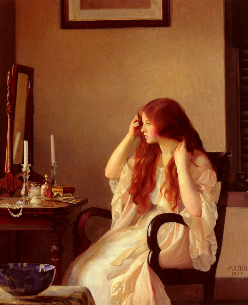 Chica Peinandose Her Hair Paxton — Mcgregor Paxton