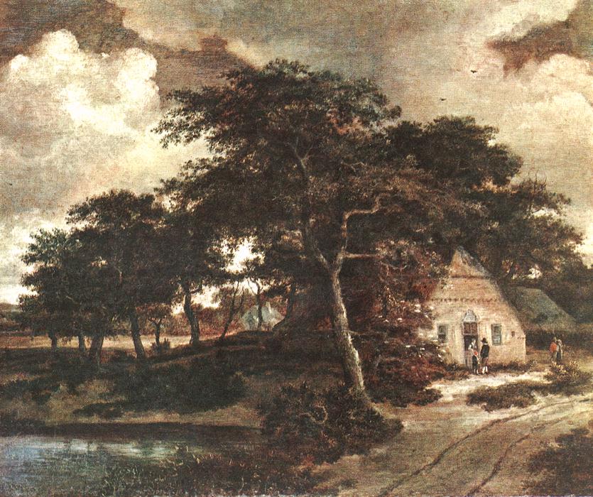 Paisaje Con Hut Hobbema — Meyndert Hobbema