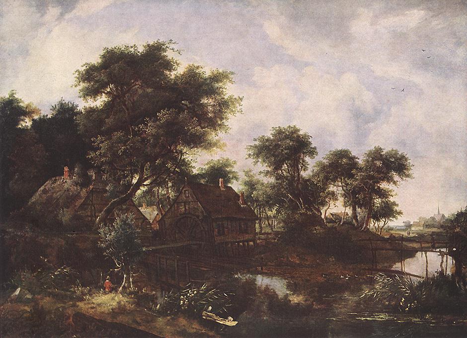 Watermill 4 Hobbema — Meyndert Hobbema