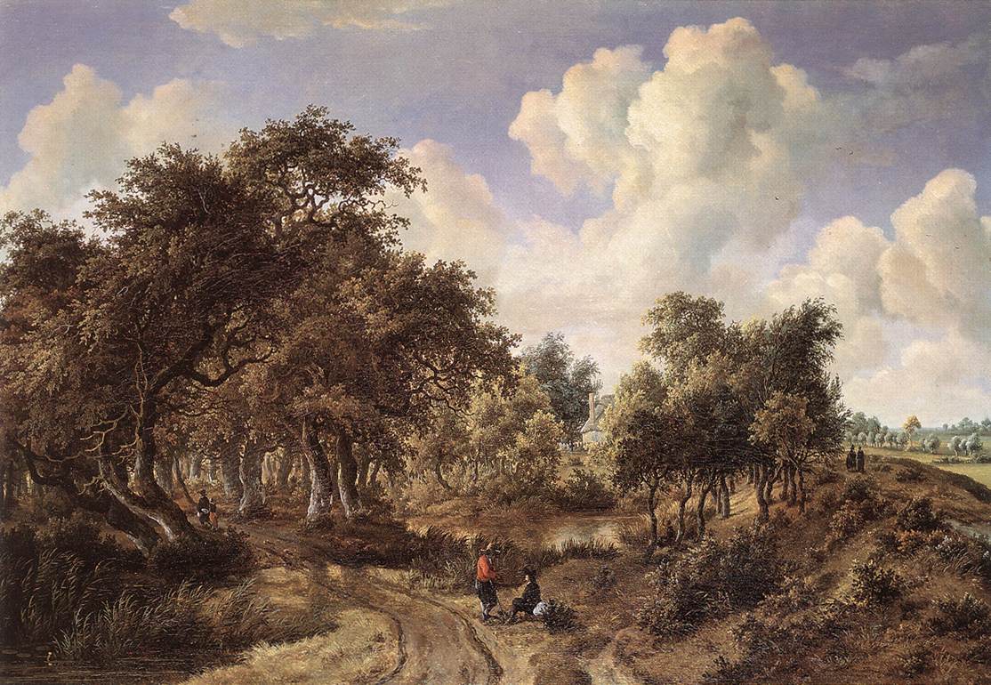 Wooded Paisaje Hobbema — Meyndert Hobbema