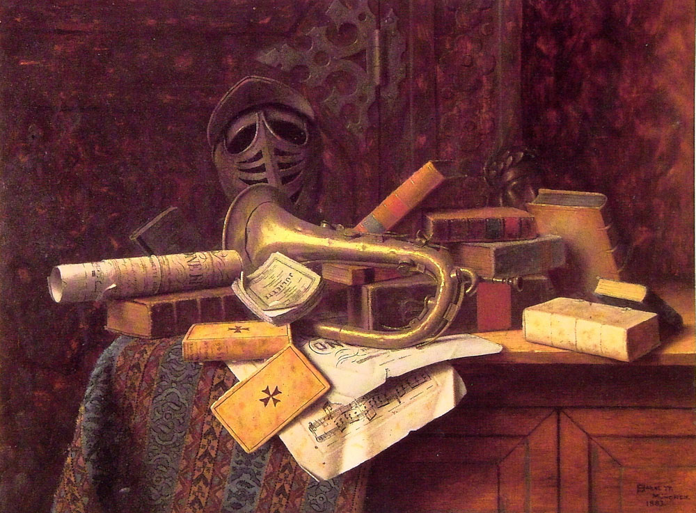 Bodegon Con Busto De Dante Harnett — Michael Harnett