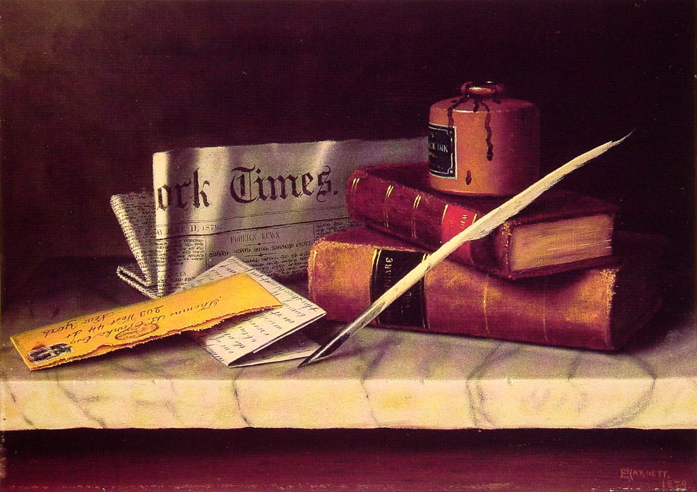 Bodegon Con Letter Hacia Thomas B Clarke Harnett — Michael Harnett