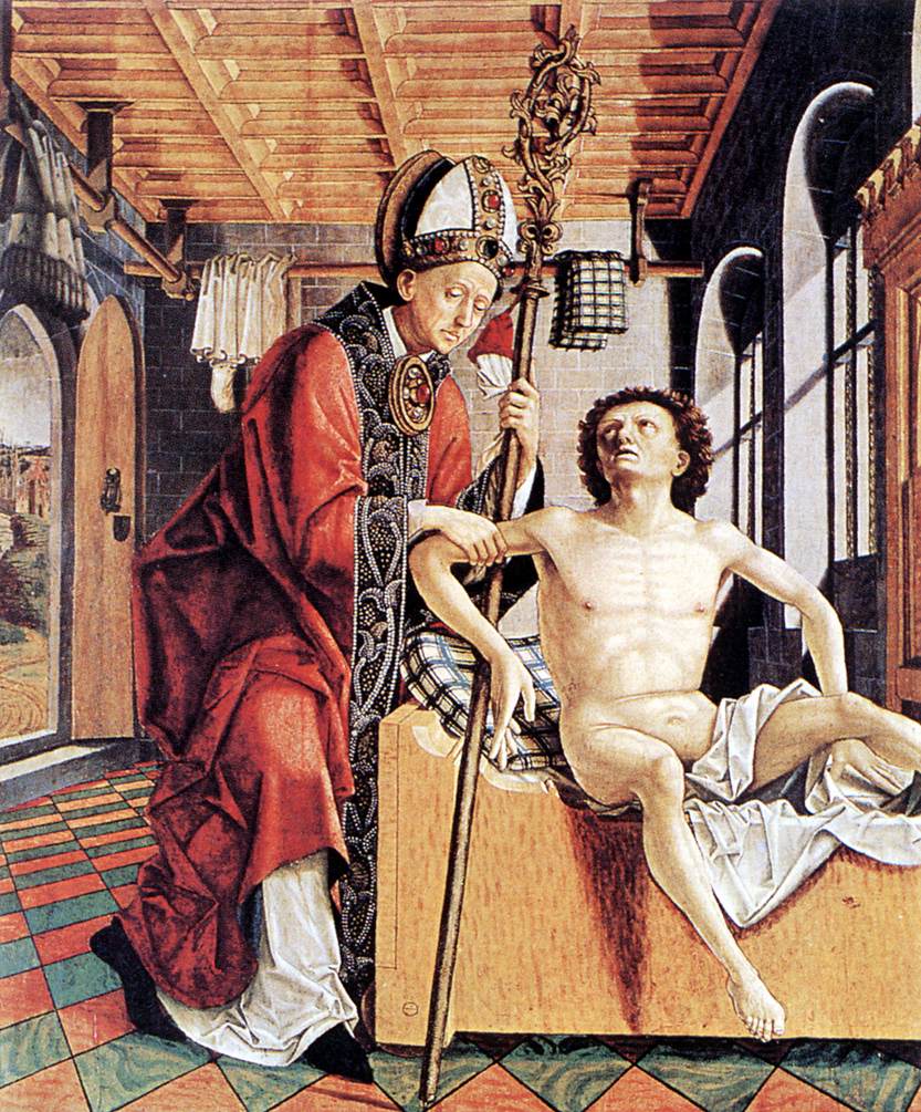 Altarpiece De Iglesia Fathers San Augustine Liberating Pacher — Michael Pacher