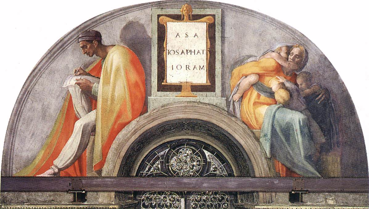 Ancestors De Cristo Asa Jehoshaphat Joram Michelangelo — Michelangelo