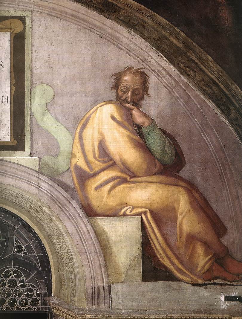 Ancestors De Cristo Azor Zadok Detalle 2 Michelangelo — Michelangelo