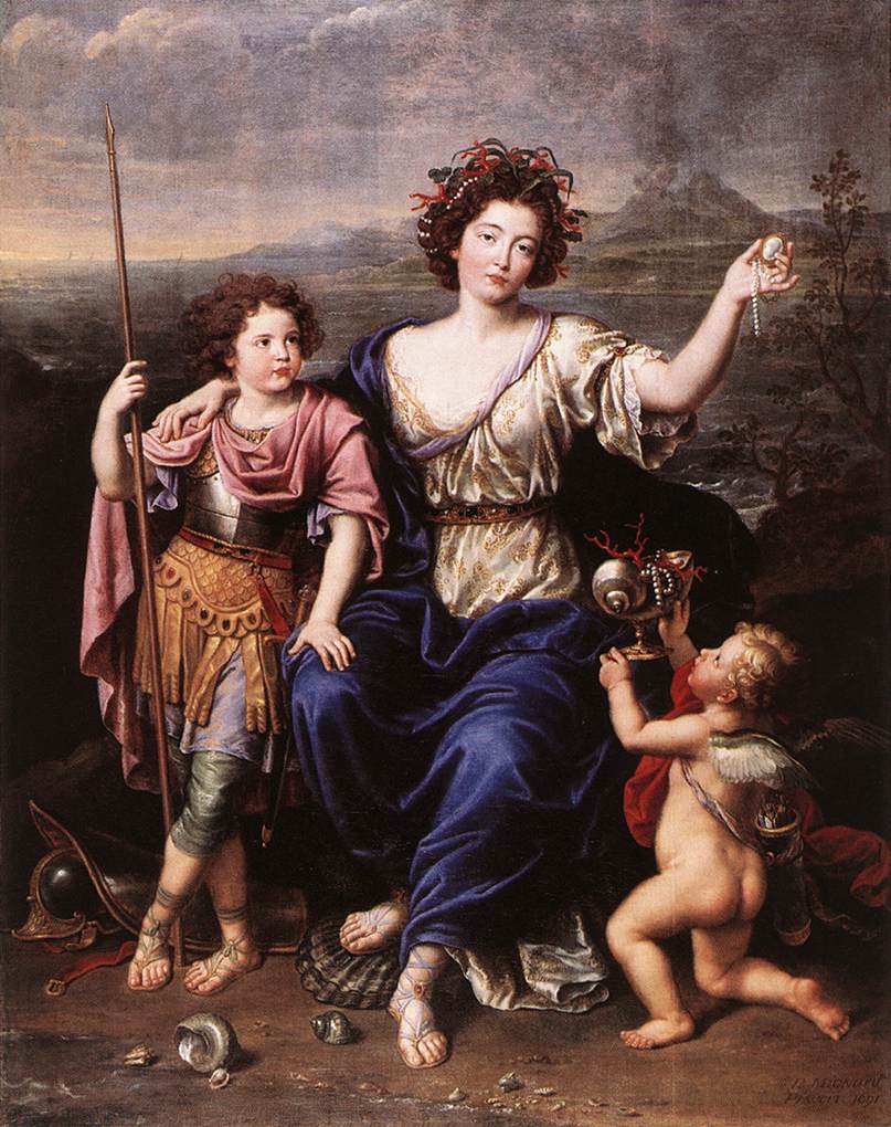 Marquise De Seignelay Y Two De Her Ninos Mignard — Mignard