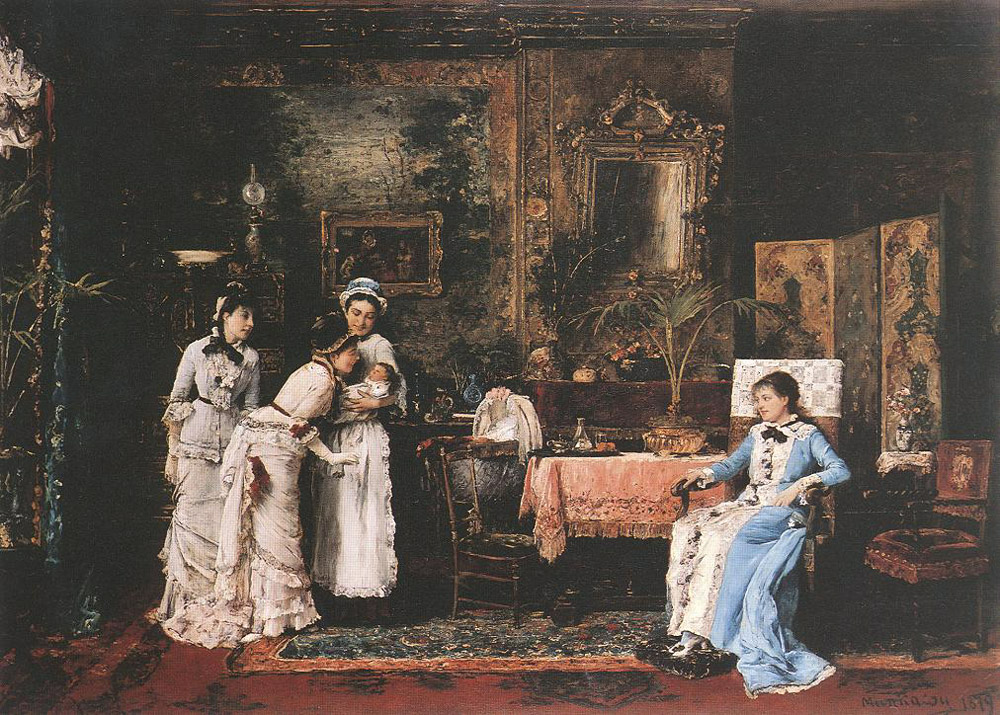 Babys Visitors Munkacsy — Mihaly Munkacsy