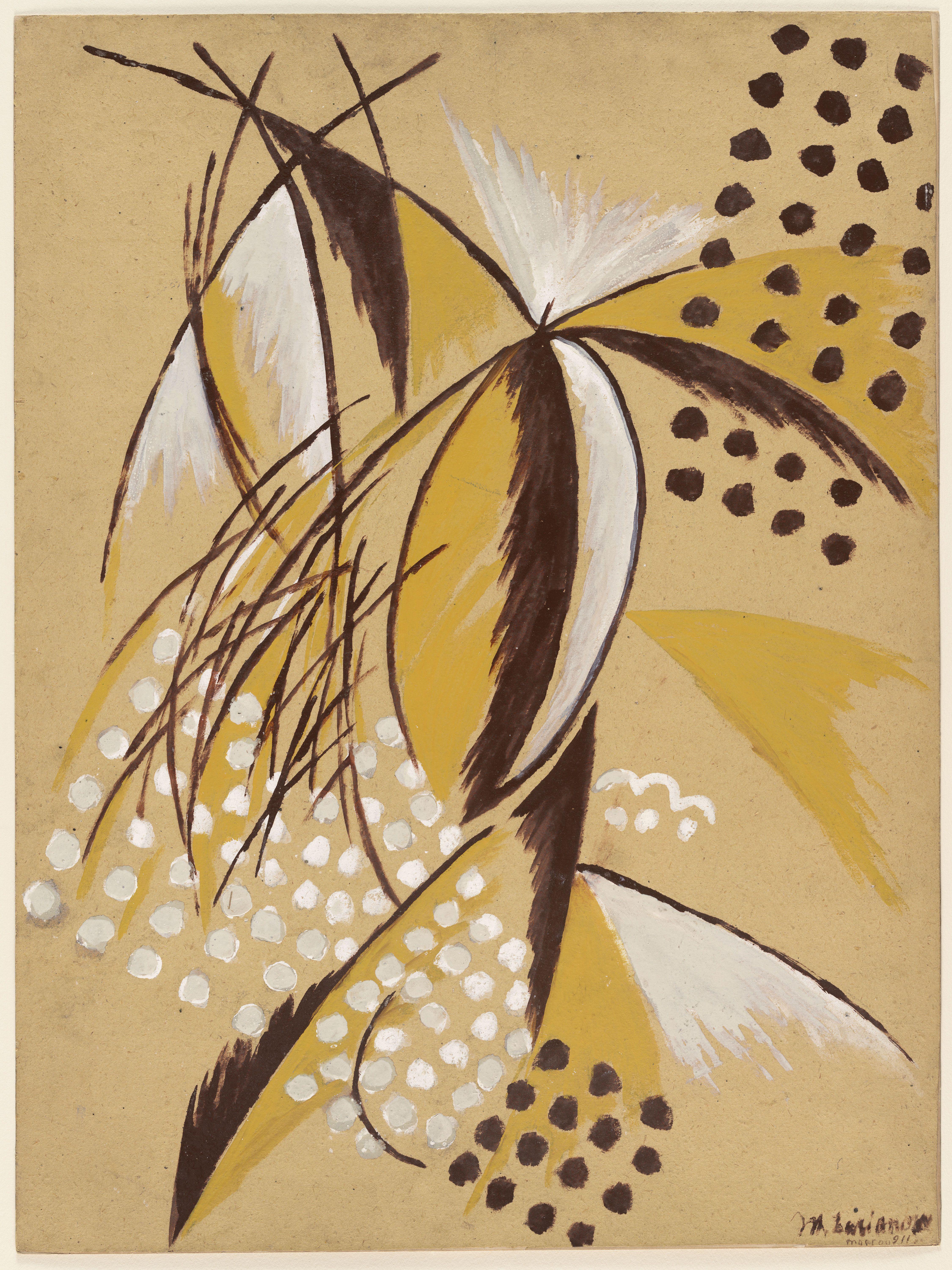 Rayonist Composicion Heads Larionov — Mikhail Larionov