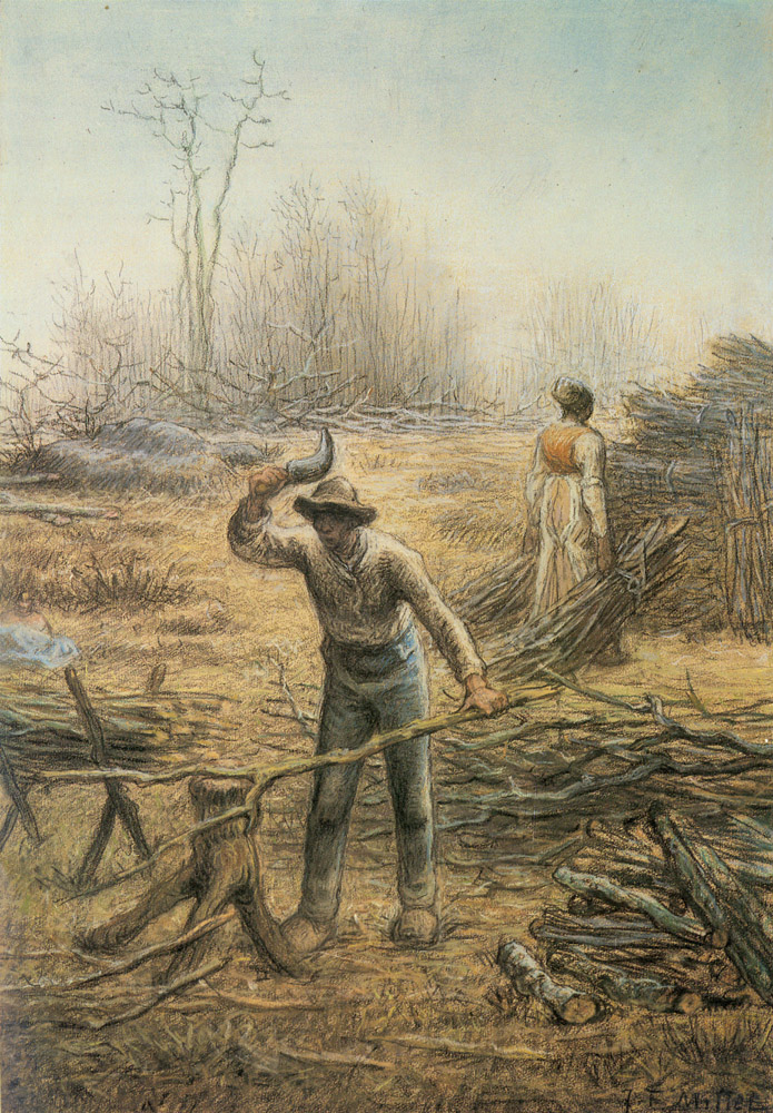 Bucheron Preparant Des Fagots Millet — Millet — Realismo