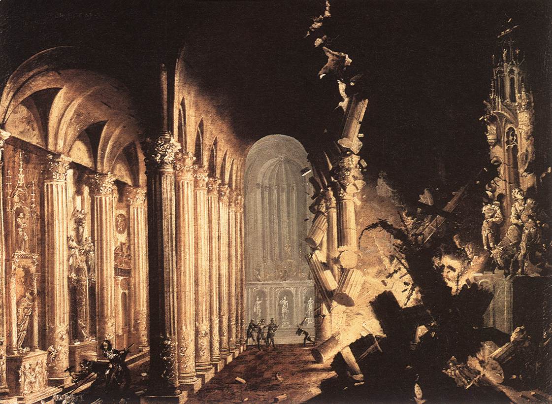Rey Asa De Juda Destroying Idols Desiderio — Monsu Desiderio