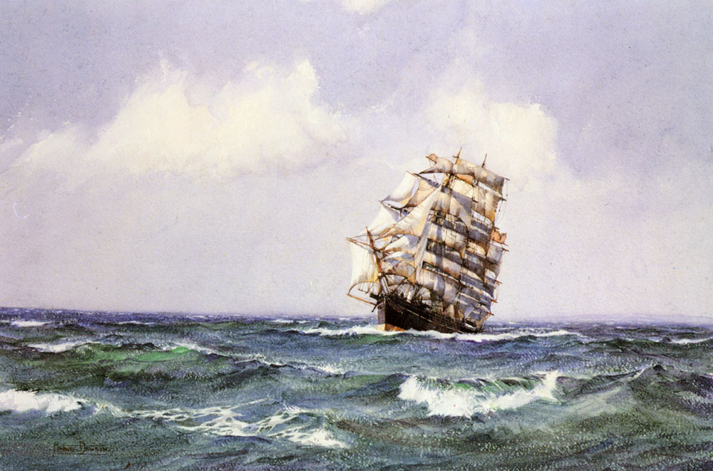 Barco Lightening Making Landfall En Verano Weather Dawson — Montague Dawson