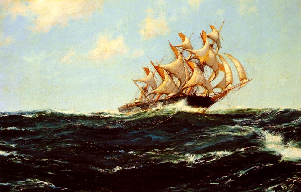 Clipper Days Glorious Lightning Dawson — Montague Dawson